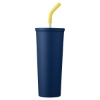 Essex 23 oz Vacuum Insulated Stainless Steel Tumbler With Straw - Slate Blue