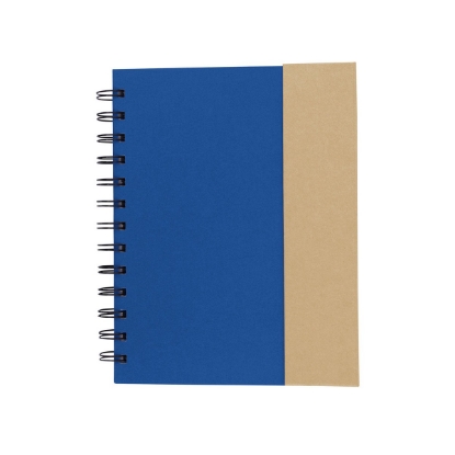 Spiral Notebook With Sticky Notes & Pen 5.75" x 7.25" - Blue
