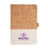 Cork And Heathered Fabric Hardcover Journal 5.5" X 8.25"