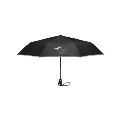 42" Auto-Open Umbrella With Reflective Trim