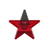 Recycled PS Star Shape Magnetic Memo Clip - Translucent Red
