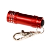 Micro 3 LED Flashlight With Keychain - Red