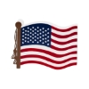 Patriotic USA Flag Shape Stress Ball - White