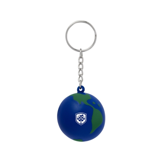 Globe Earth Shape Stress Ball Keychain