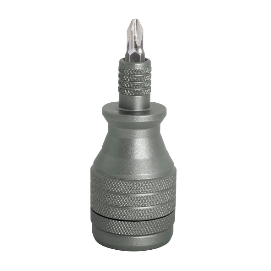 6-in-1 Recycled Aluminum Screwdriver Tool - Gunmetal
