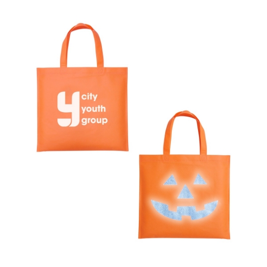Halloween Pumpkin Reflective Tote Bag