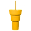 1L Recycled PP Stadium Tumbler with Snack Bowl - Sport Athletic Gold