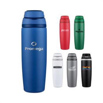 Custom 25 Oz Stainless Steel Vacuum Bottle with Easy Carry Handle Lid with Logo DRK44