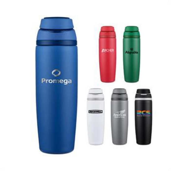 Custom 25 Oz Stainless Steel Vacuum Bottle with Easy Carry Handle Lid with Logo DRK44