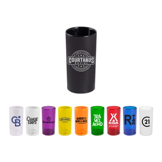 Custom 1.5 Oz Plastic Standard Shooter Shot Glass with Logo HDRK2