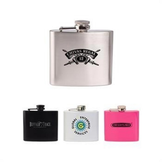 Custom 5 Oz. Stainless Steel Hip Flask with Logo SNGFLK