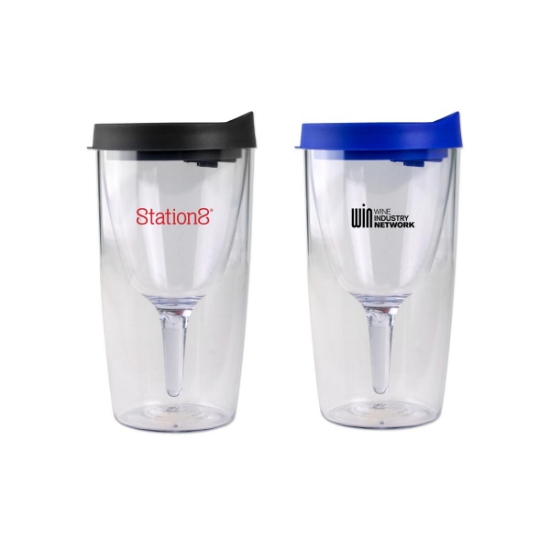 Custom 10 Oz. Vino2Go® Tumbler w/Lid with Logo WL1032X