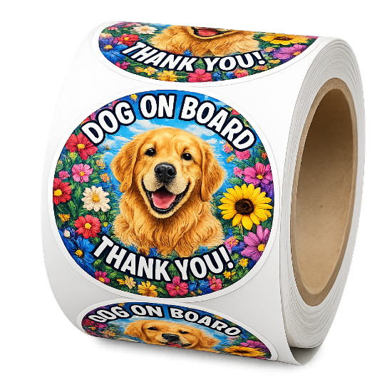 3" Circle Stickers on a Roll - Full Color