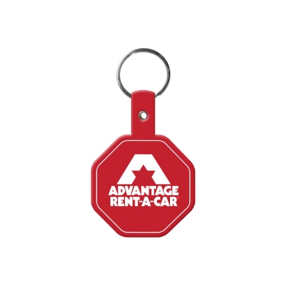 Custom Stop Sign Flexible Key Tag with Logo 502
