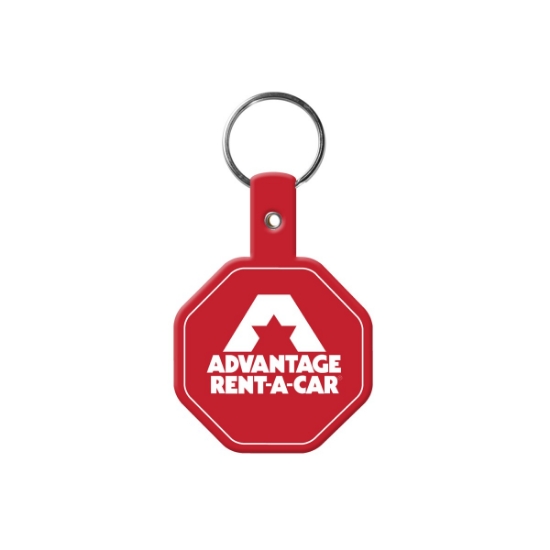 Custom Stop Sign Flexible Key Tag with Logo 502