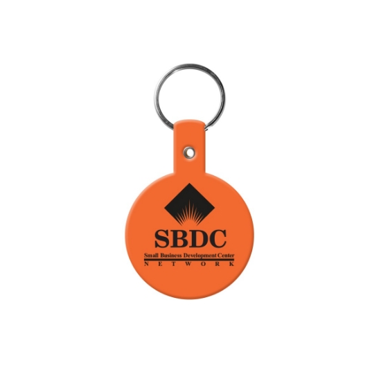 Custom Circle Flexible Key Tag with Logo 505