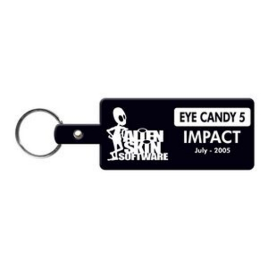 Custom Rectangle Flexible Key Tag with Logo 516