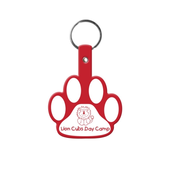 Custom Paw Flexible Key Tag with Logo 568