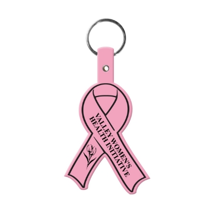 Custom Awareness Ribbon Flexible Key Tag with Logo 570