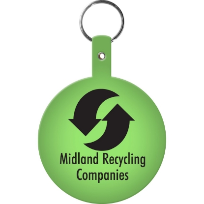 Custom Large Circle Flexible Key Tag with Logo 575