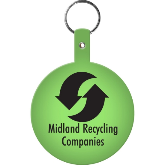 Custom Large Circle Flexible Key Tag with Logo 575