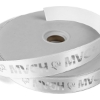 Promotional 1 Badge Satin Ribbon - 100yd Roll - Foil Print White FP50BAR0110