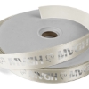 Promotional 1 Badge Satin Ribbon - 100yd Roll - Foil Print Eggshell Beige FP50BAR0110