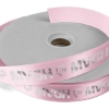 Promotional 1 Badge Satin Ribbon - 25yd Roll - Foil Print Pink FP50BAR0125