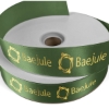 Promotional 1 1/2 Badge Satin Ribbon - 100yd Roll - Foil Print Hunter Green FP50BAR1510