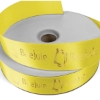 Promotional 1 1/2 Badge Satin Ribbon - 100yd Roll - Foil Print Yellow FP50BAR1510