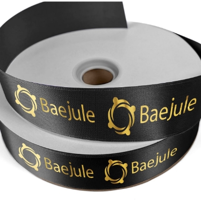 Custom 1 1/2 Badge Satin Ribbon - 50yd Roll - Foil Print with Logo FP50BAR1550