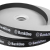 Promotional 5/8 Badge Satin Ribbon - 25yd Roll - Foil Print Black FP50BAR5825