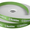 Promotional 5/8 Badge Satin Ribbon - 25yd Roll - Foil Print Green FP50BAR5825