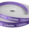 Promotional 5/8 Badge Satin Ribbon - 25yd Roll - Foil Print Purple FP50BAR5825