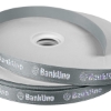 Promotional 5/8 Badge Satin Ribbon - 50yd Roll - Foil Print Silver FP50BAR5850