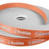 Promotional 5/8 Badge Satin Ribbon - 50yd Roll - Foil Print Orange FP50BAR5850