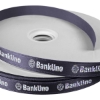 Promotional 5/8 Badge Satin Ribbon - 50yd Roll - Foil Print Navy Blue FP50BAR5850