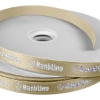 Promotional 5/8 Badge Satin Ribbon - 50yd Roll - Foil Print Gold FP50BAR5850