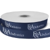Promotional 7/8 Bridal Satin Ribbon - 25yd Roll - Foil Print Navy Blue FP50BRR7825