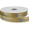 Promotional 7/8 Bridal Satin Ribbon - 25yd Roll - Foil Print Gold FP50BRR7825