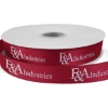 Promotional 7/8 Bridal Satin Ribbon - 50yd Roll - Foil Print Burgundy Red FP50BRR7850