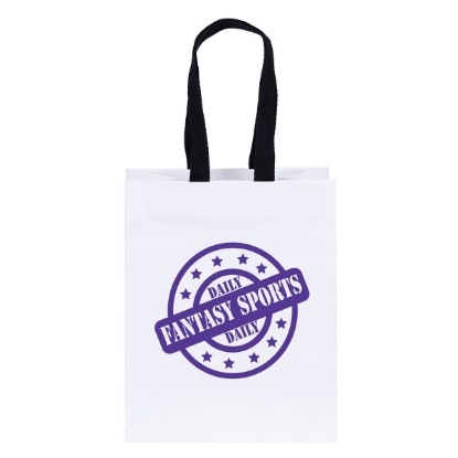 Promotional Ash - Woven Handle White Eurotote - Flexo Ink Print with Logo FX10WOH0709