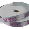 Promotional 1 Badge Satin Ribbon - 25yd Roll - Sparkle Silver SP50BAR0125
