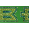 Promotional 4 Badge Satin Ribbon - 25yd Roll - Sparkle Green SP50BAR0425
