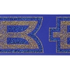 Promotional 4 Badge Satin Ribbon - 25yd Roll - Sparkle Royal Blue SP50BAR0425