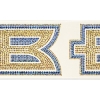 Promotional 4 Badge Satin Ribbon - 50yd Roll - Sparkle Eggshell Beige SP50BAR0450