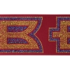 Promotional 4 Badge Satin Ribbon - 50yd Roll - Sparkle Red SP50BAR0450