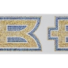 Promotional 4 Badge Satin Ribbon - 50yd Roll - Sparkle Silver SP50BAR0450