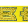 Promotional 4 Badge Satin Ribbon - 50yd Roll - Sparkle Yellow SP50BAR0450