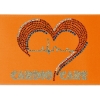 Promotional 6 Badge Satin Ribbon - 50yd Roll - Sparkle Orange SP50BAR0650